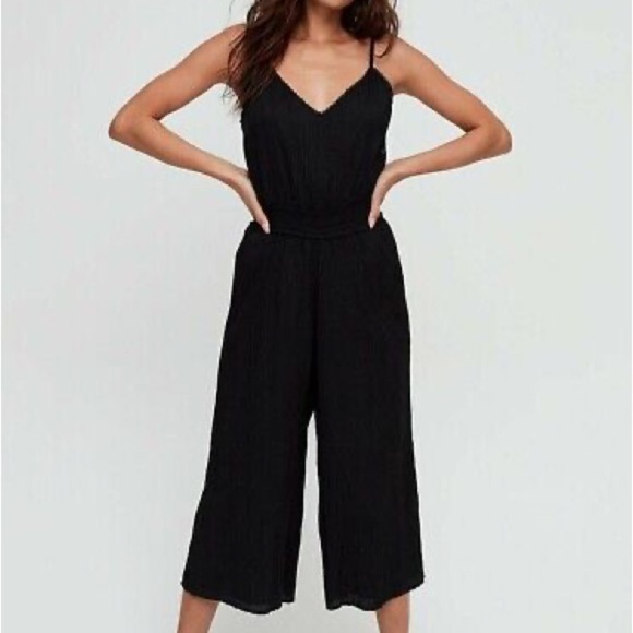 Wilfred Irene Jumpsuit Black Spaghetti Strap Size Small - Picture 1 of 10